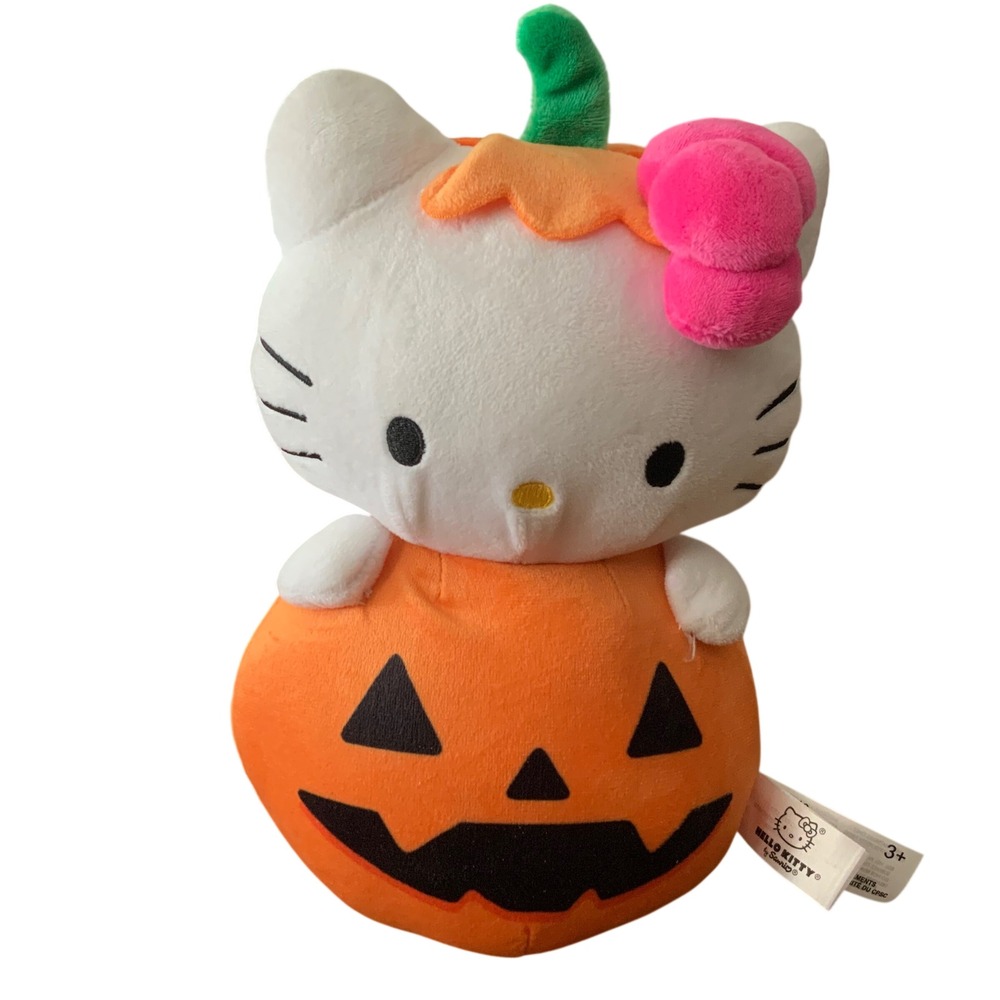 Sanrio Hello Kitty in Jack O Latern Pumpkin 10"
